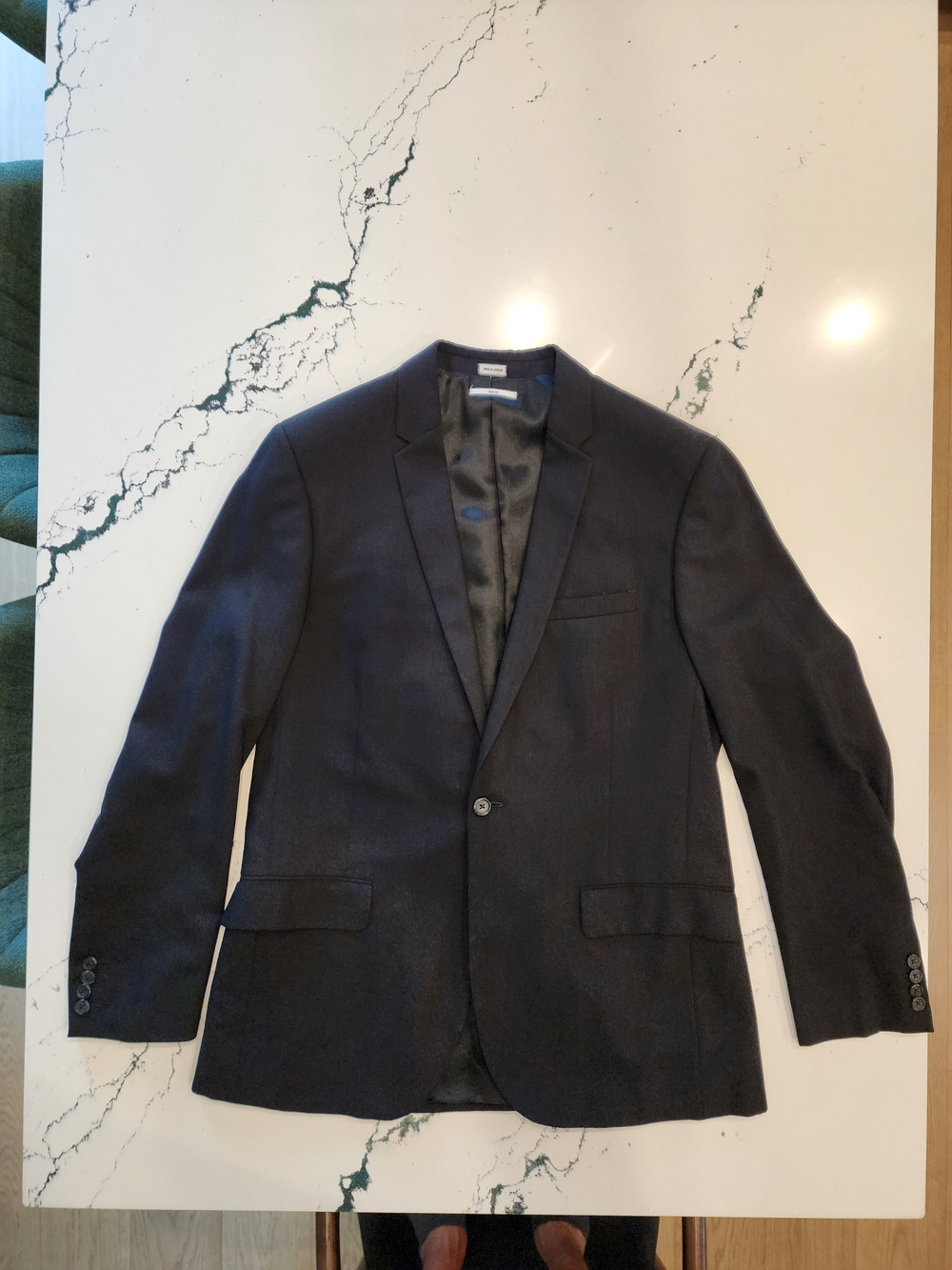Calvin Klein Men's 100% Wool Blazer Jacket Size L Large Regular Italian Fabric